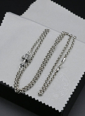 银饰品长款毛衣链十字架吊坠