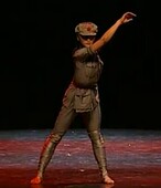 直销茹芸舞台演出服当代舞服装 订做 舞蹈服饰红色童年民族舞蹈服装