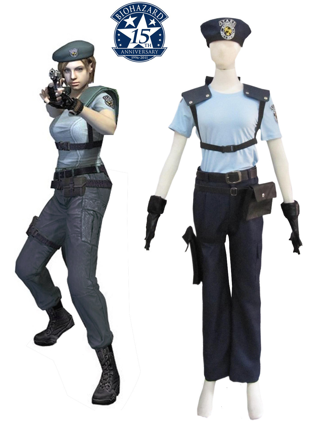 生化危机1吉尔s.t.a.r.s.浣熊市特别警队队服游戏cosplay女装