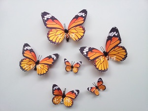 仿真蝴蝶橱窗立体婚庆摄影电视背景墙商场影楼布景装饰冰箱磁铁贴