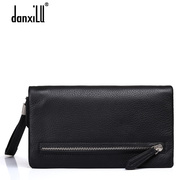2015 new business-casual men's leather clutch bag handbag leather men's long wallet