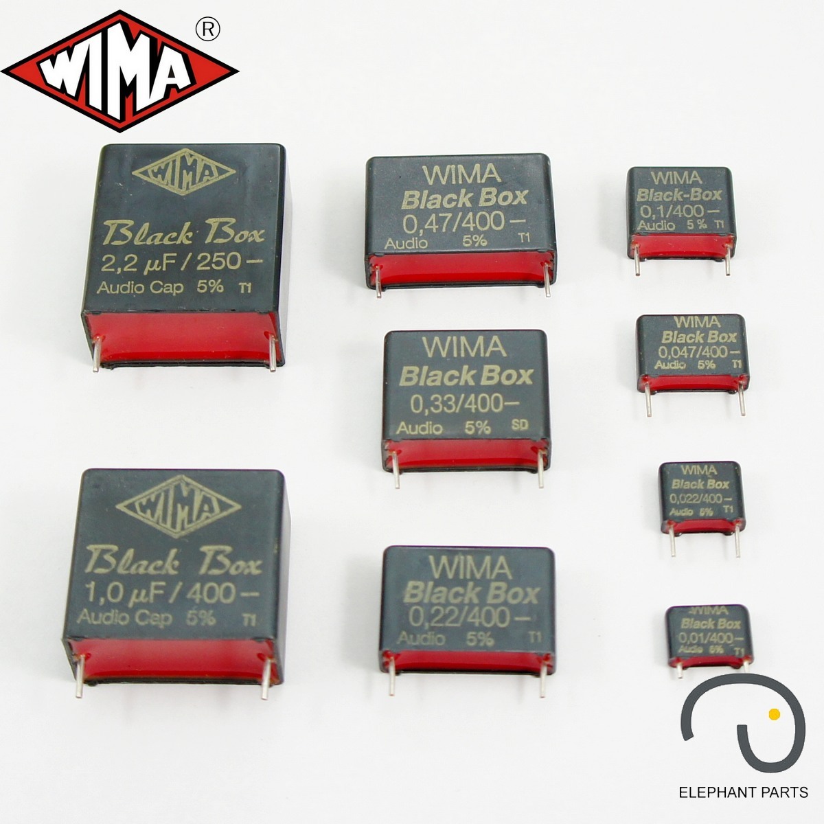 原装德国 WIMA Black Box黑威玛音频电容 0.47uf 400V