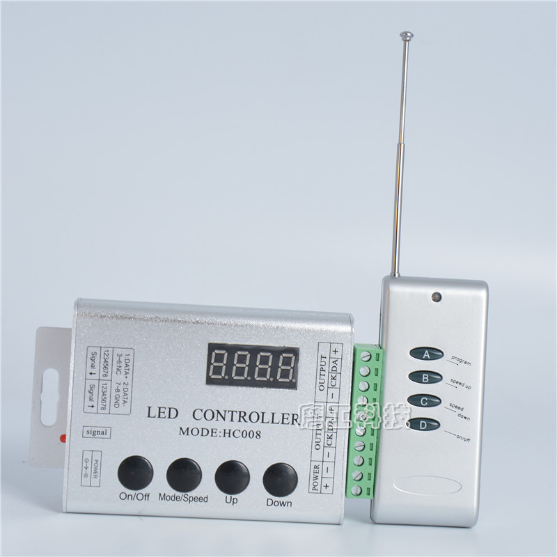 铝壳幻彩控制器 HC008 1903 6803 2811 6811 1003IC WS2801 5~12V