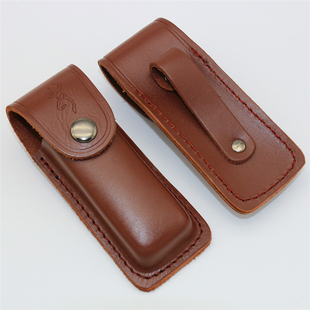 中国头层牛皮折叠刀套勃朗宁套原装多用套多功能工具套牛津套