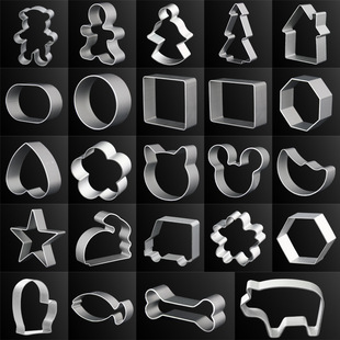 凤梨酥模具 慕斯圈蔬菜切 烘焙工具立体曲奇饼干模 DIY可爱饼印模