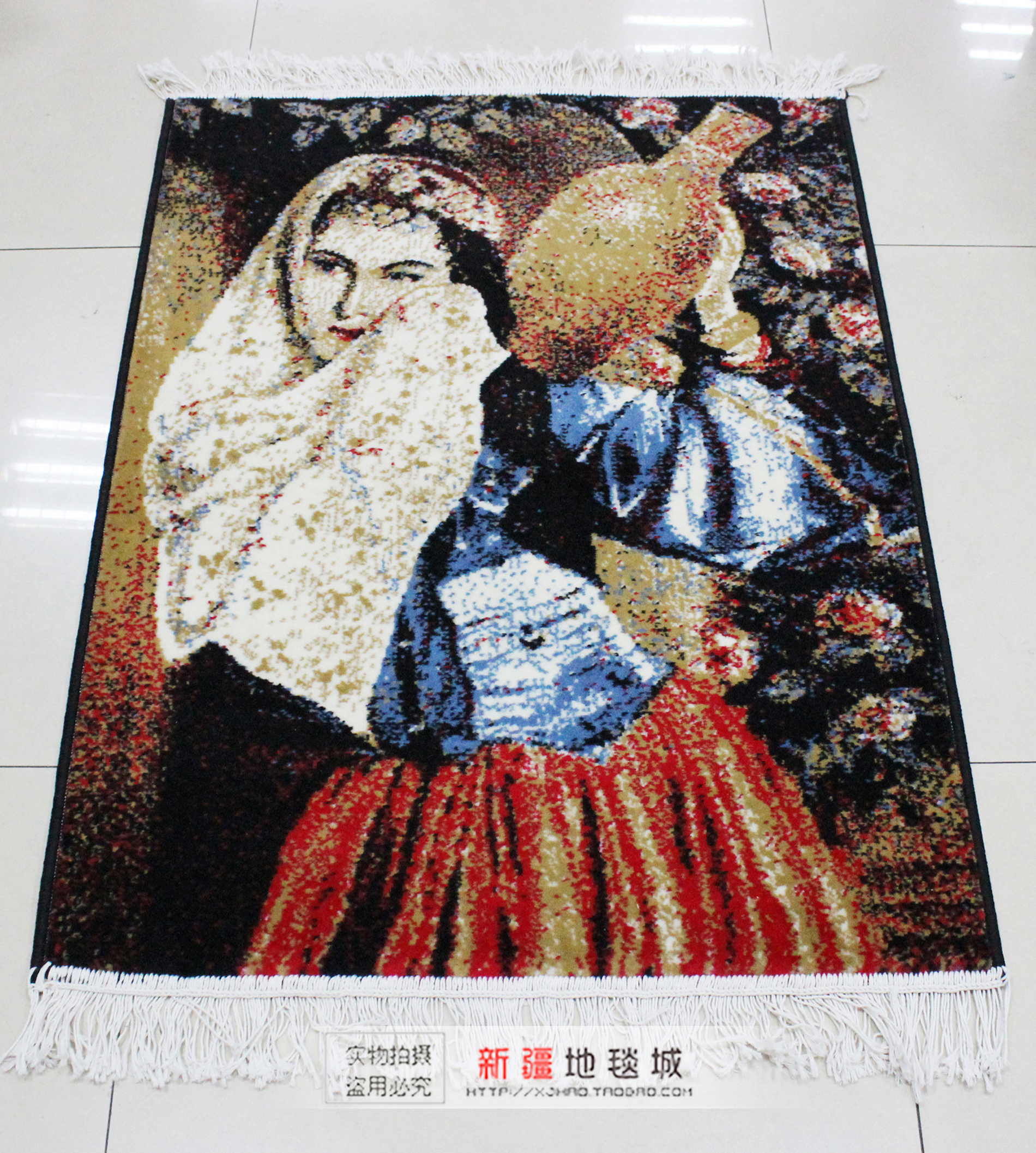 新疆民族风人物艺术挂毯装饰画客厅卧室餐厅壁毯壁挂壁画挂画北欧图片