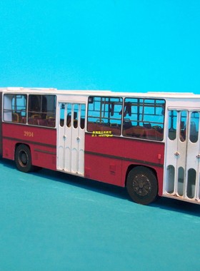 k 【新翔精品纸模型】280红色巨龙公交车公交巴士模型