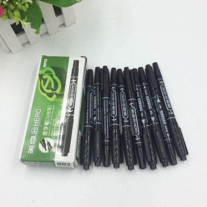 勾线笔画画勾线笔英雄883画画两头笔 1盒10支装