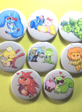 绮丽屋动漫周边欢乐树的朋友HTF/Cuddle/Flaky徽章吧唧满百包邮