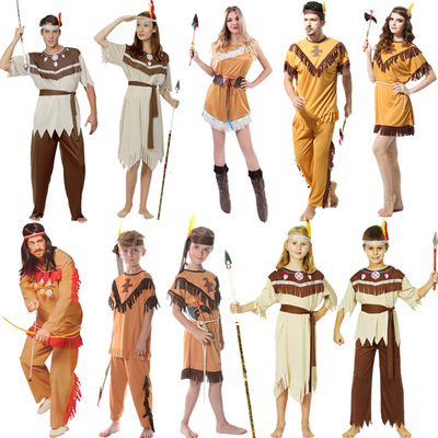 万圣节服装cosplay演出服衣服成人男女土著人非洲原始印第安野人
