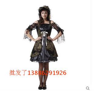 海盗Pirates Caribbean加勒比海盗衣服服装 刺绣女海盗服