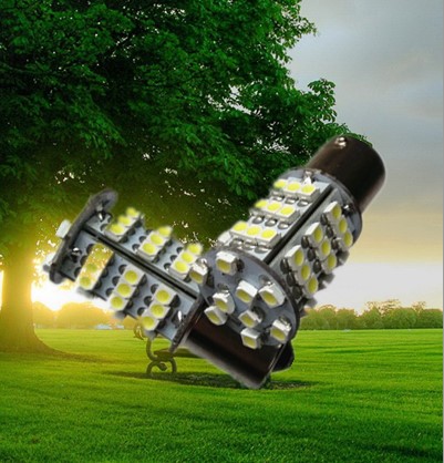 54灯珠LED小灯泡12V24V卡口插口单双触点警示灯B15汽车灯泡超亮