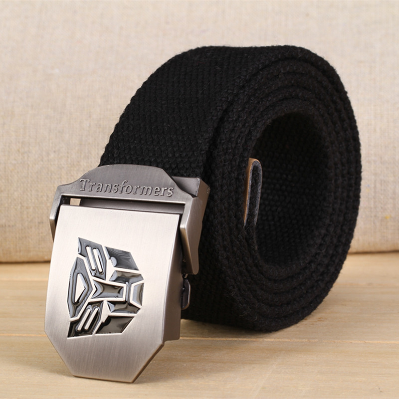 帆布休闲风学生加长自动扣腰带