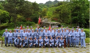 成人红军演出服儿童八路军衣服女舞台表演服男新四军军装合唱服装