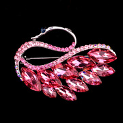 Haomei sparkling rhinestone Crystal Swan female Korean brooch pin brooch high Joker Cape clasp