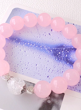 天然桃心水晶手链包邮