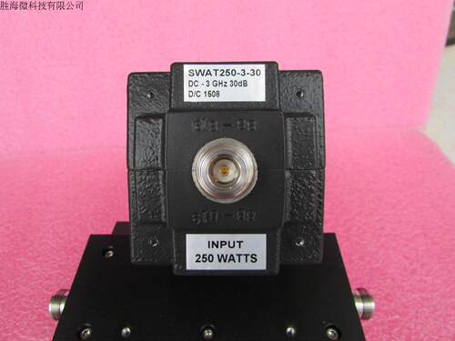 SWAT250-3-30  DC-3GHz 30dB 250W N 射频微波同轴固定衰减器   型号：SWAT250-3-30