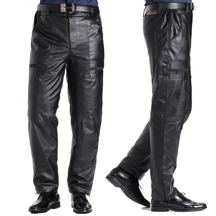 Pantalon cuir homme droit pour hiver - Ref 1476790 Image 5