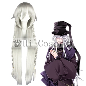 Hicoser 白艾丽丝/葬仪人/葬仪屋 银白色 110cm cosplay假发040A