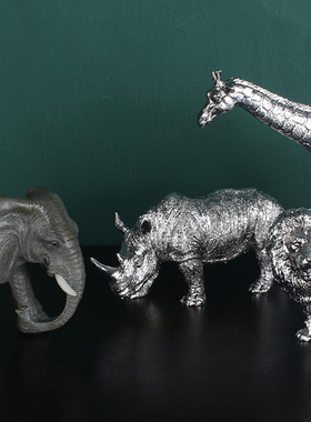 树脂非洲野生动物幼儿汽车标本