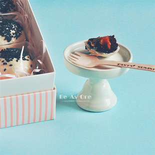 糖果色超可爱超迷你陶瓷纸杯蛋糕架 cupcake围边台
