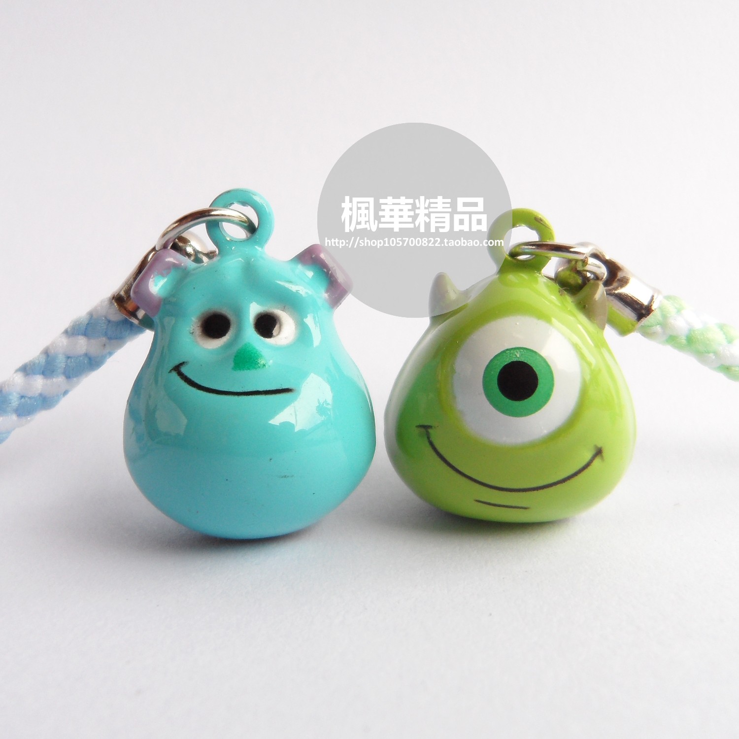 流行时尚 可爱宠物卡通小号铃铛 大眼仔毛怪小黄人 diy钥匙扣礼品