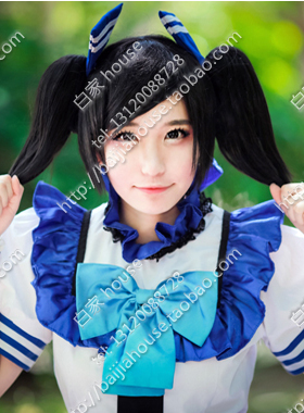 超能战联cyphers 玛琳/玛丽莲 Marlene Le Blanc 黑色cosplay假发