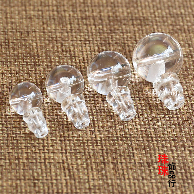 diy饰品念珠配件天然3a级白水晶