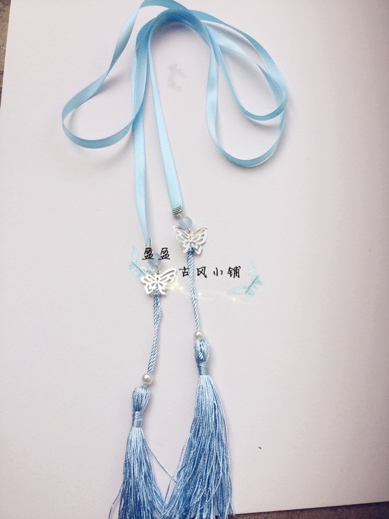 包邮魔道祖师衍生cos发饰流苏古典少女女童蓝粉色汉元素发带在类目 饰品/流行首饰/时尚饰品新, 发饰中 - 来自Buy2taobao.com提供专业的淘宝代购服务