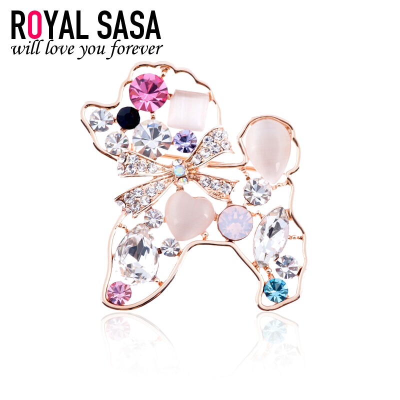 Broche femme ROYA L SASA en cristal artificiel - Ref 1178856 Image 1