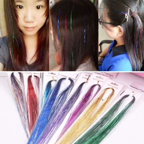 Детский парик, пучки волос, блестящий слиток, наращивание волос, пряди волос, в корейском стиле, не оставляет следов