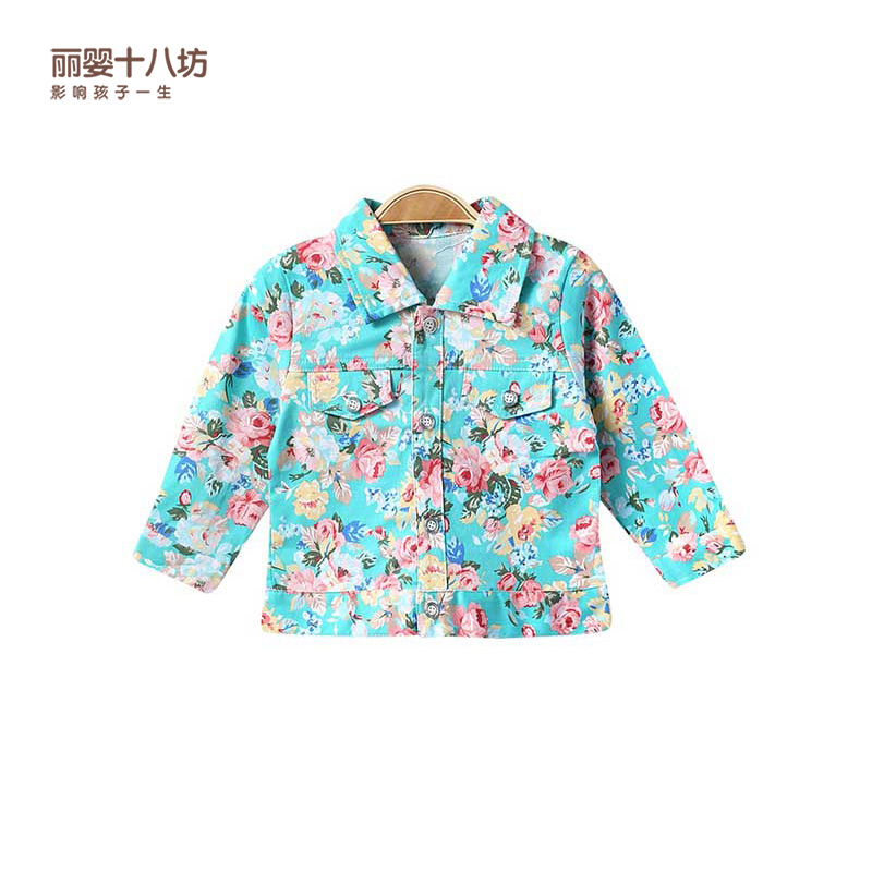 三折丽婴十八坊5440婴儿森女部落小外套周岁女宝外出印花上衣春款