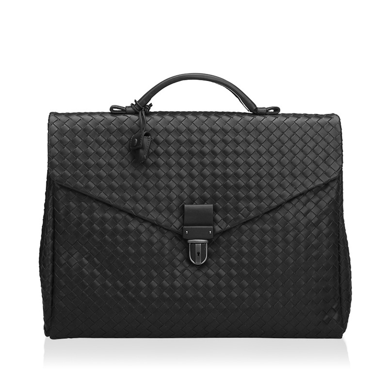 Bottega Veneta/±¦ç¾¼Î ÄÐÊ¿ºÚÉ«¾µä±à֯ţƤ¹«Îİü