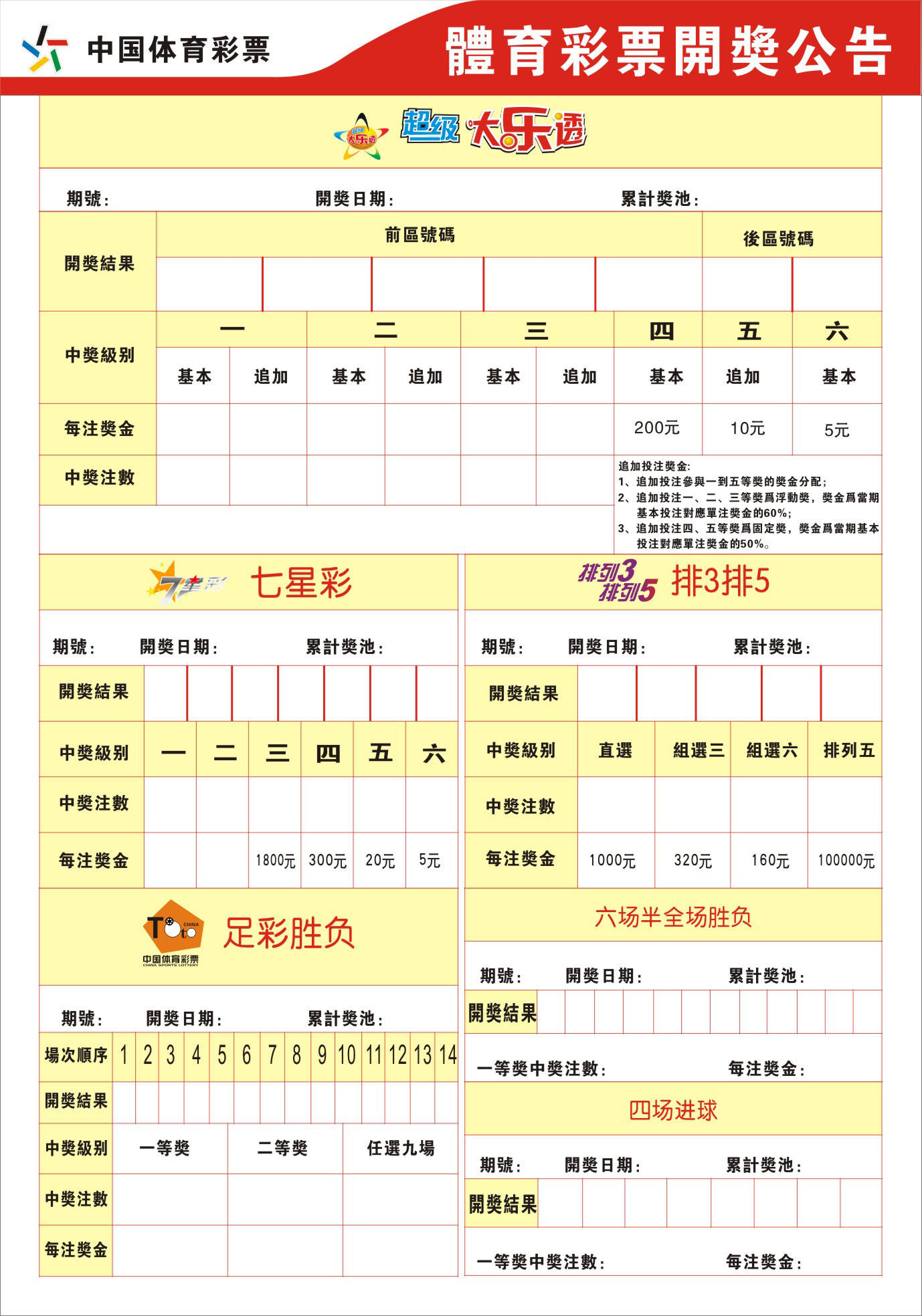 747海报印制展板写真喷绘822竞彩体彩走势图开奖公告表