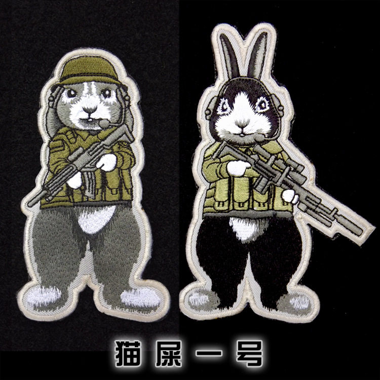 猫尿一号战术章 帕奇 波塔斯基刺绣毛面臂章 双面魔术贴包贴