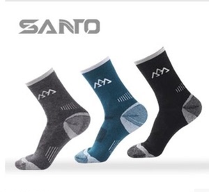 山拓SANTO男款半厚户外袜 美丽诺羊毛袜登山徒步袜子 保暖吸汗