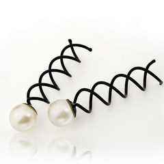 Zhijiang hair Korea bud head Pearl tiara hair clip ball head screw pin female headdress of card-issuing