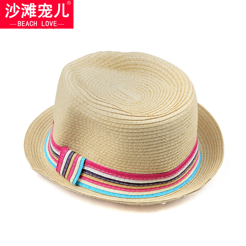 Chapeau pour homme Flat Top BEACH LOVE en paille - Ref 1925916 Image 1