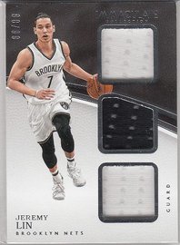 nba球星卡，paniniimmaculate篮网队林书豪三球衣卡限99