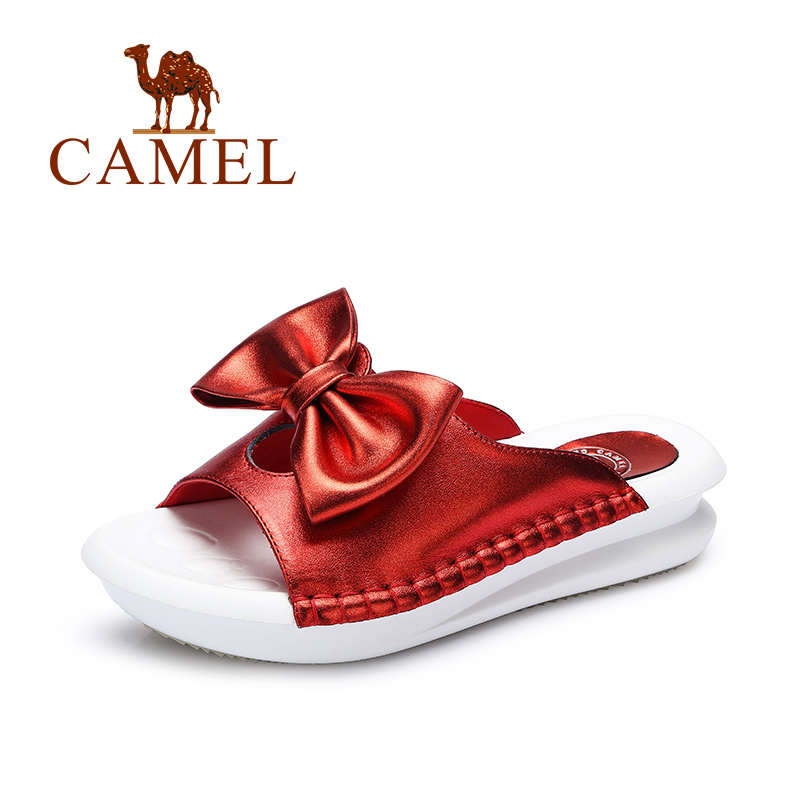 Sandales femme CAMEL   en couche de cuir premiere - Ref 2673581 Image 2