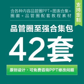 医疗品管圈PPT模板护理护士手册代做品管圈汇报ppt美化入门辅导