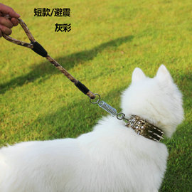 中大狗牵引绳项圈中大型犬遛狗链子，一步拉铁链溜狗绳宠物用品