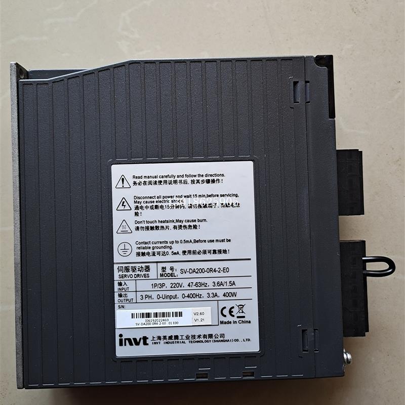 议价SV-DA200-0R4-2-E0400W伺服驱动器9成新质保半年