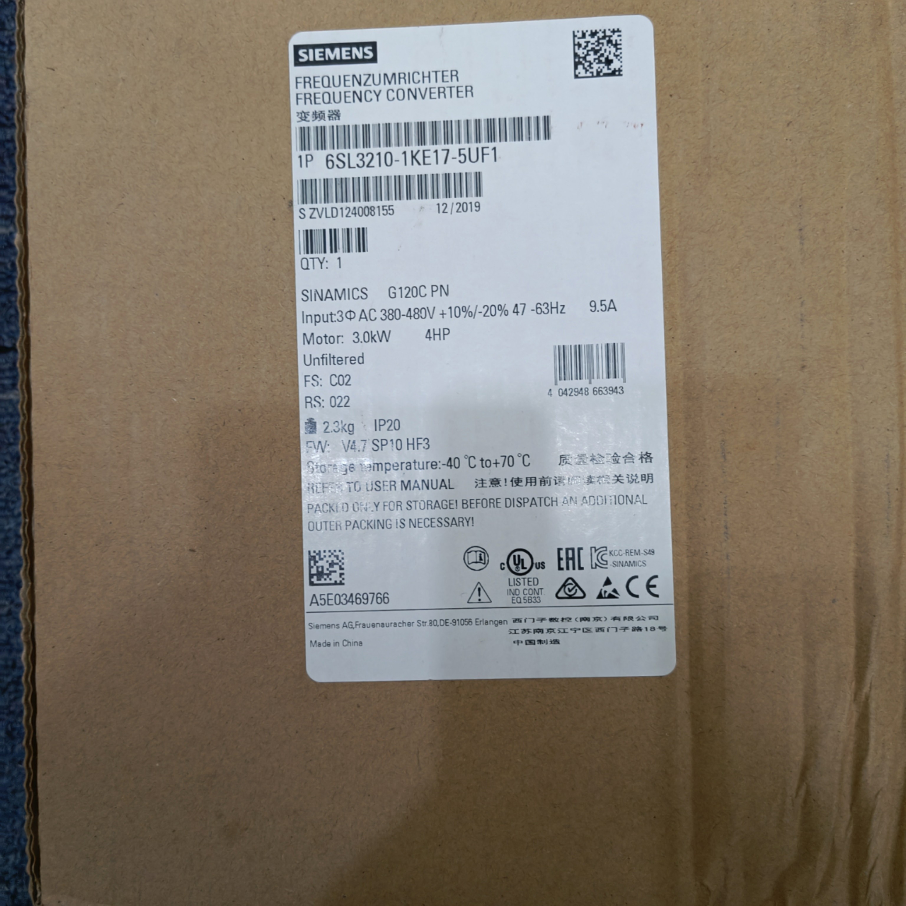 议价变频器6SL3210-1KE17-18-21-1NE27-5UF1-8UB1-3U-5AL0