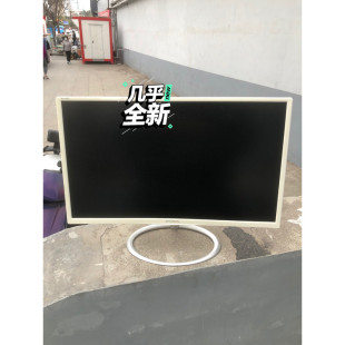 议价易美逊超窄边框24寸曲面显示器，白色，成色好，带dvi V