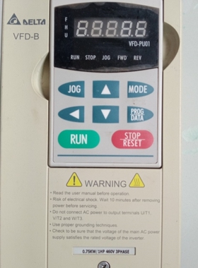 议价通用型变频器VFD-B 0.75KW 380VVFD007B43A实物拍摄拍前议价