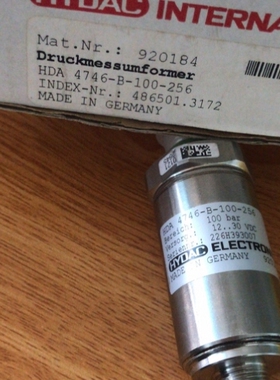 议价HDA 4746-B-100-256 德国贺德克HYDAC压力传感器 压力范围100