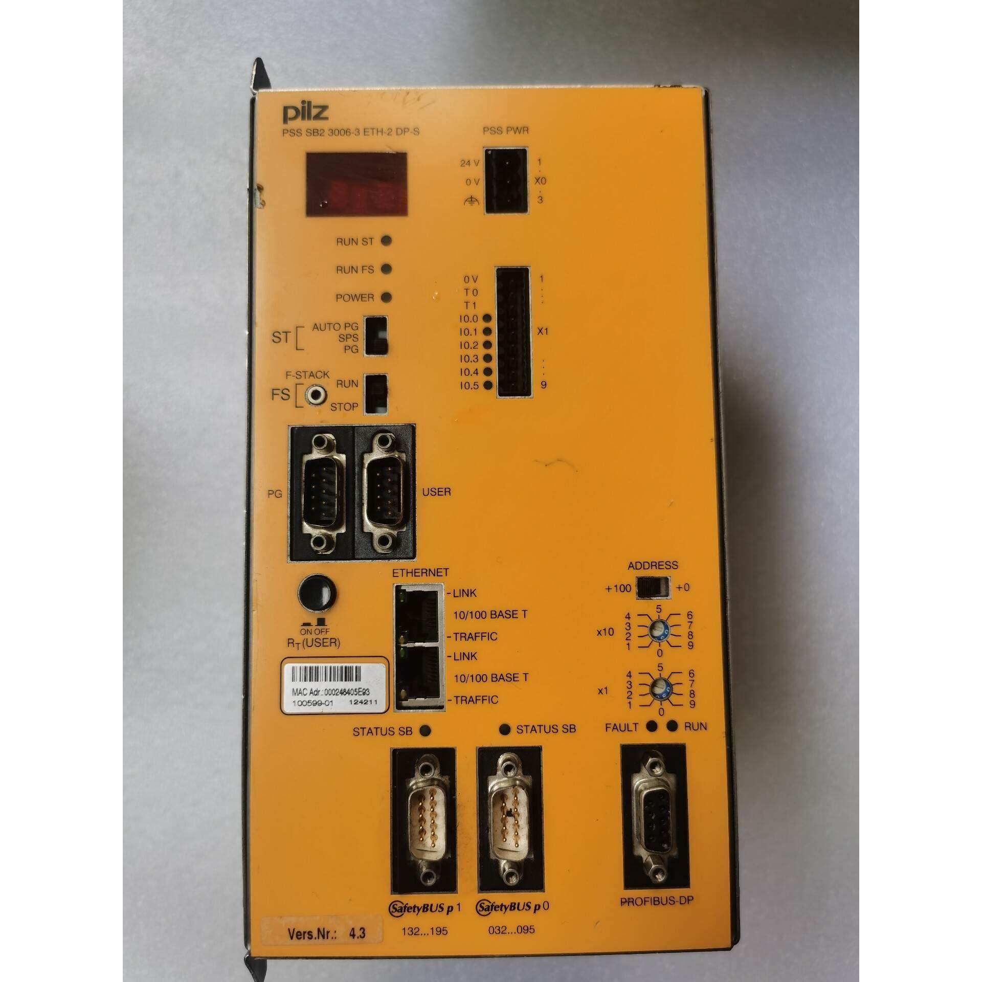 议价【荣兴达】皮尔兹 PSS SB2 3006-3 ETH-2 DP-S