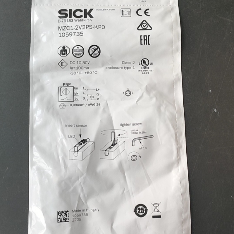 议价德国SICK传感器MZC1-2V2PS-KP0货号1059735实物拍议价