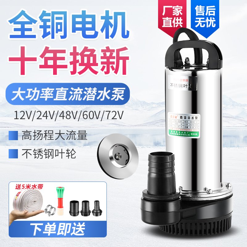 流2寸程刷车潜水电动车高扬泵一家用12V24YVS4806VV。抽水 五金/工具 水泵 原图主图